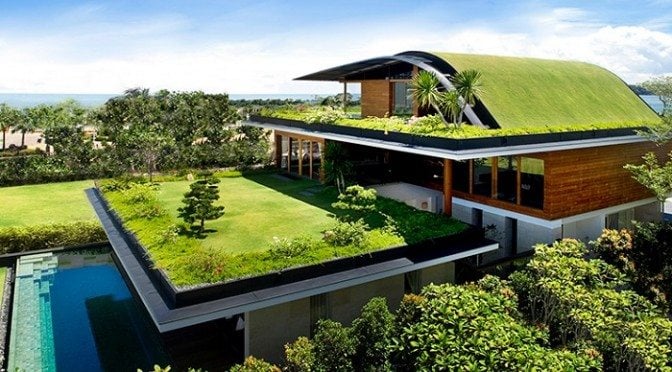 Materiais Ecológicos - Construção sustentável - Telhado verde